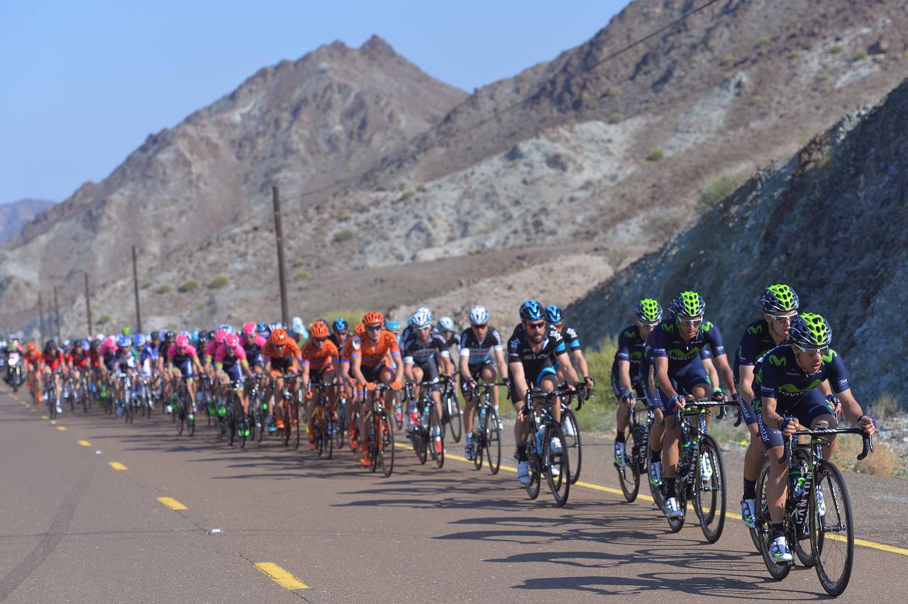 Movistar leads the peloton