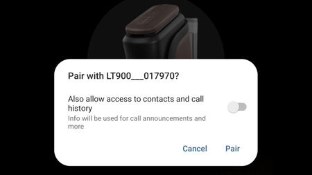 A coffee maker asking to access your call history and contacts list