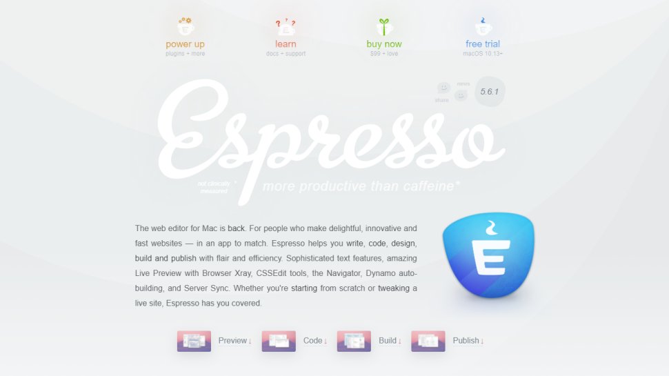 Website screenshot for Espresso