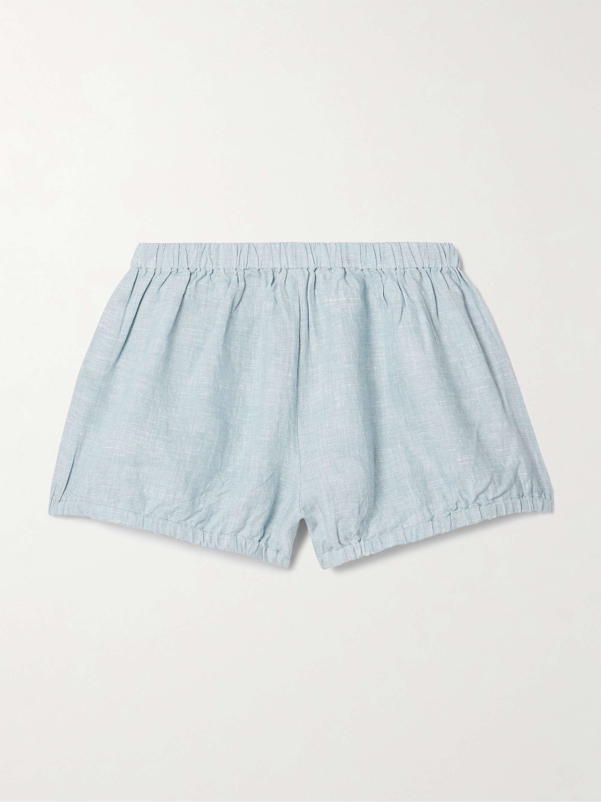 Hera Bloomers Linen-Chambray Shorts