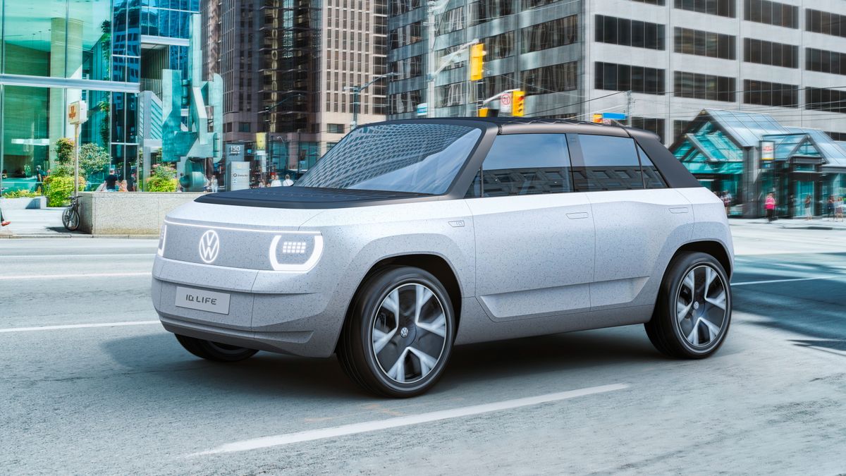 This cute VW electric car concept features a games console and projector