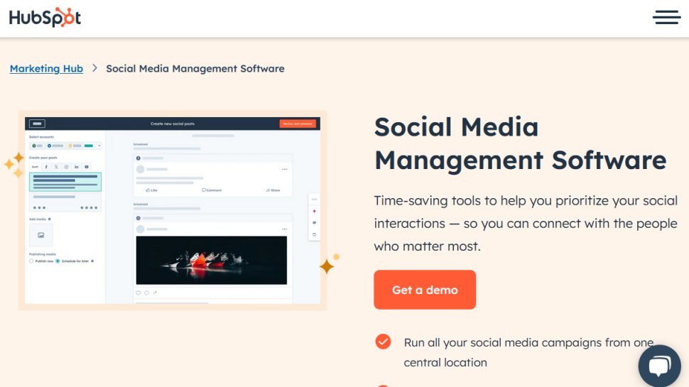 HubSpot website screenshot (June 2025).