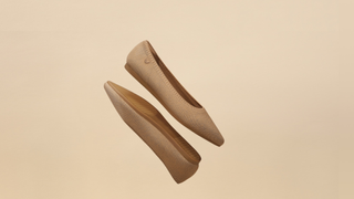 beige pointed toe flats