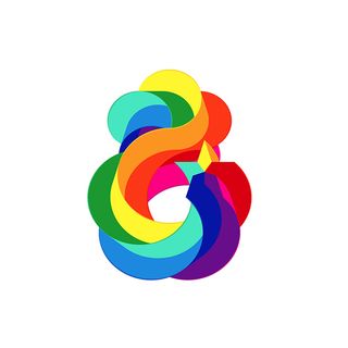 Rainbow typography