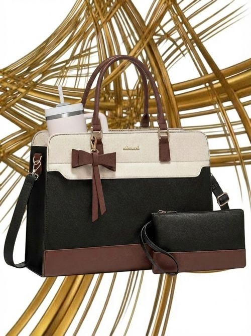 Waterproof Leather Laptop Tote Bag