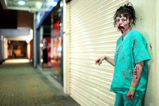 Game players must avoid zombie infection across miles of urban British streets