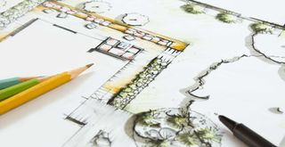 garden sketches at planning stage for garden design for beginners