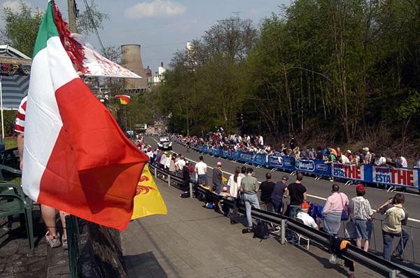 Waving the Italian flag in Belgium