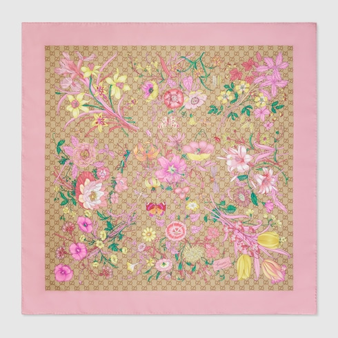 Printed Gg Silk Twill Carr&amp;eacute;