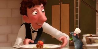 Remy and Linguine near the end of Ratatouille.