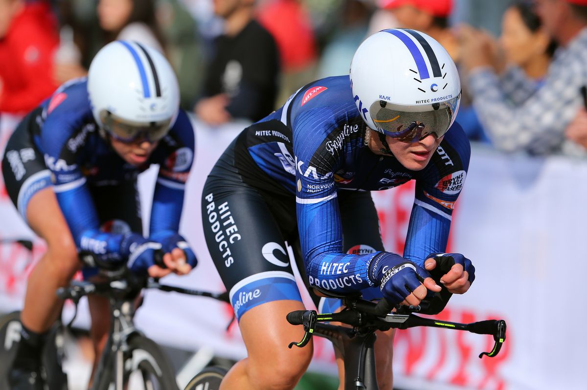 Charlotte Becker riding for Hitec