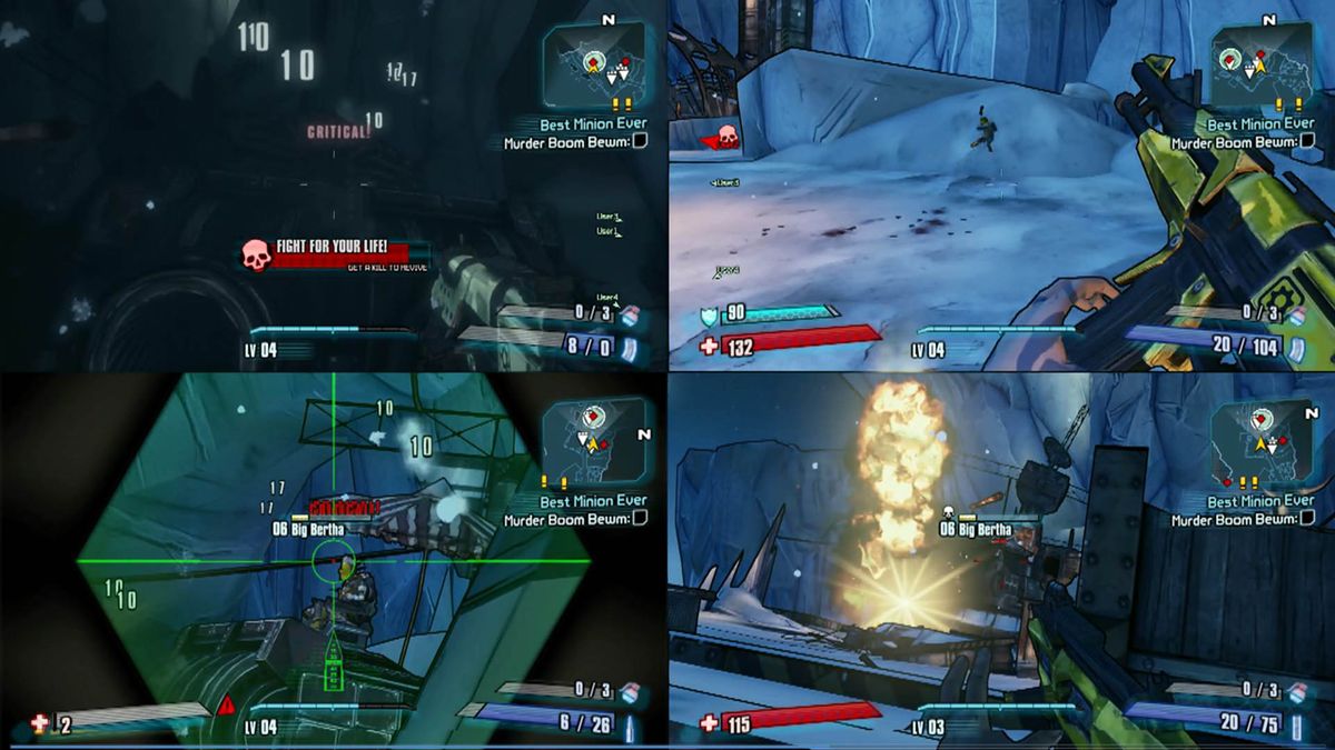 Borderlands: The Handsome Collection's 4-player Split-screen Is Ace 