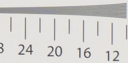 Cropped resolution iso 100