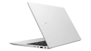 Samsung Galaxy Unpacked; a silver laptop