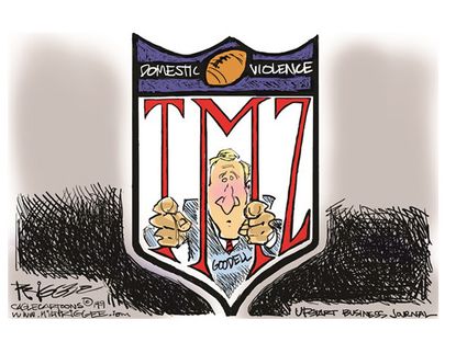 Editorial cartoon sports NFL Goodell