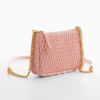 pink textured bag