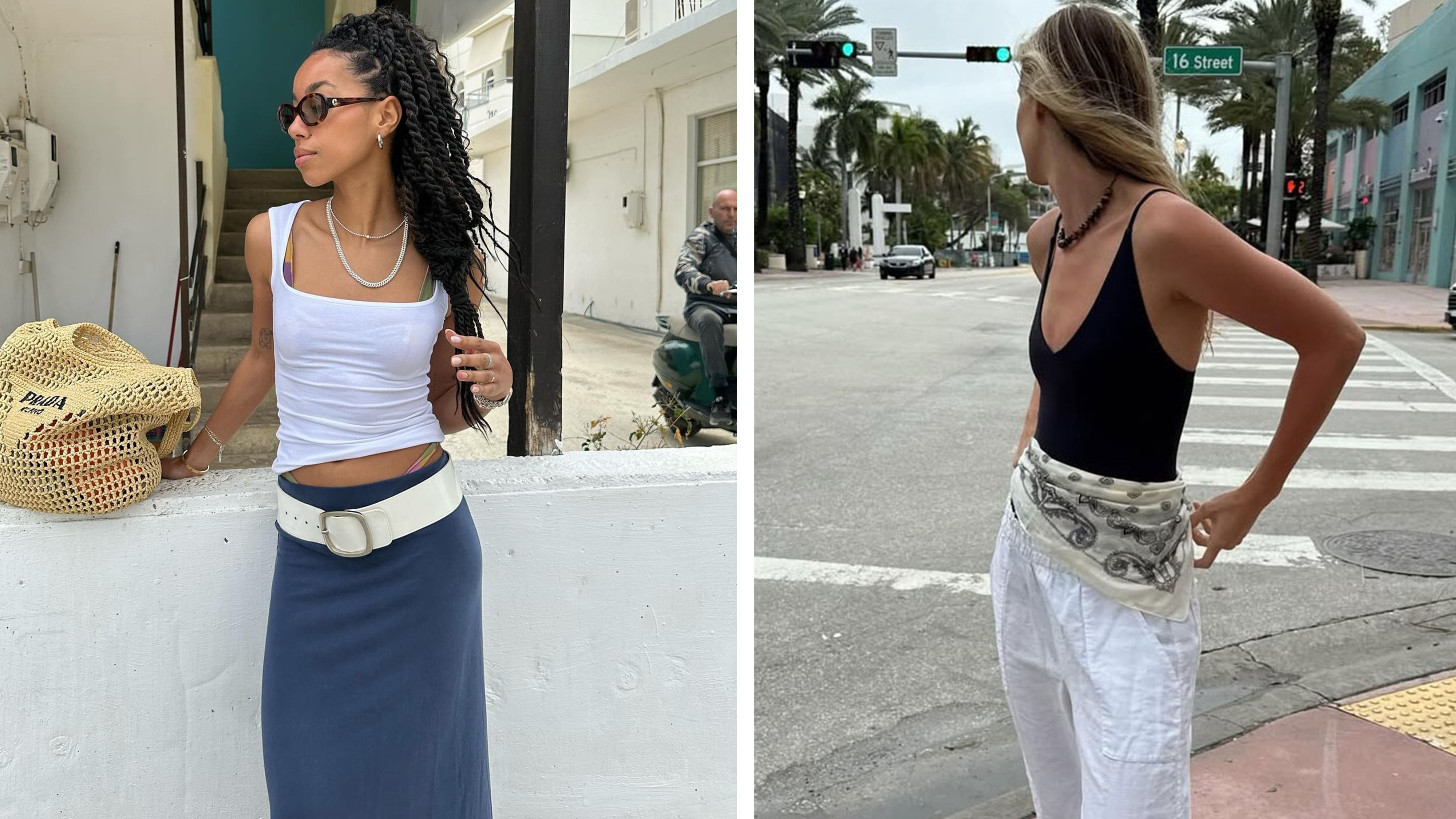 Women in chic summer tops.
