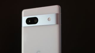 Google Pixel 7a phone close up of rear cameras