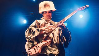 Henrik Linder of Dirty Loops performs onstage during a concert at Sentrum Scene on November 26, 2025 in Oslo, Norway. 