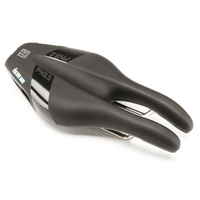 ISM PN 3.0 time trial saddle with its distinct noseless forked design