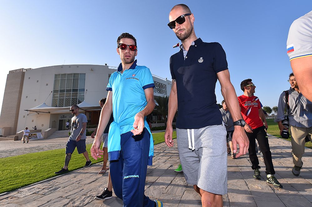 Vincenzo Nibali and Tom Boonen