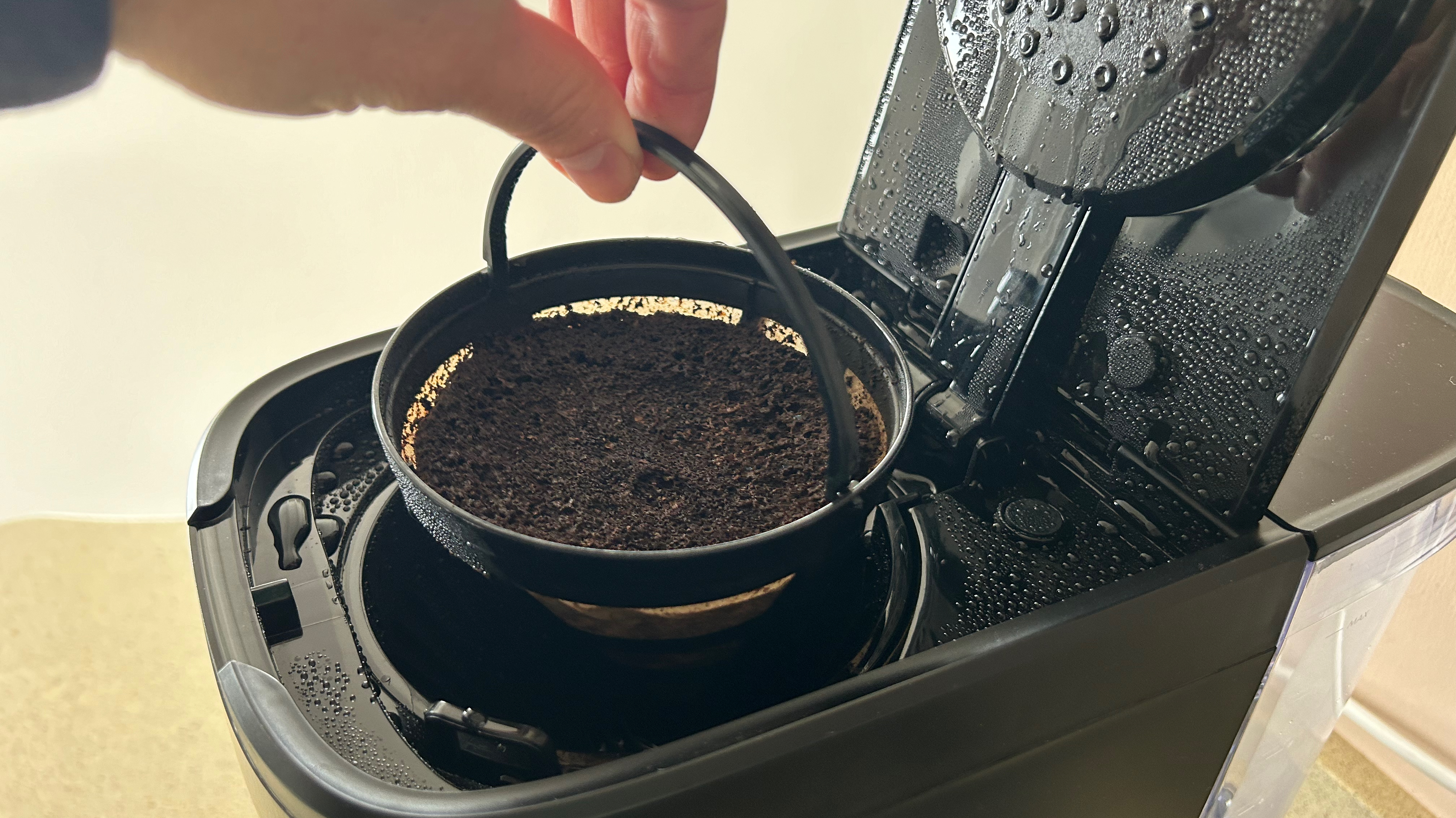 Removable coffee filter in the Instant Infusion Brew coffee maker