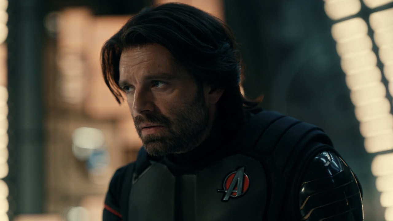 Bucky looking annoyed in his New Avengers uniform during the Thunderbolts* credits scene.