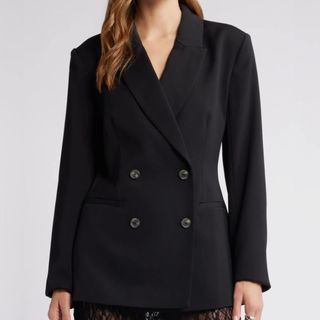 Black Double Breasted Blazer from Nordstrom 