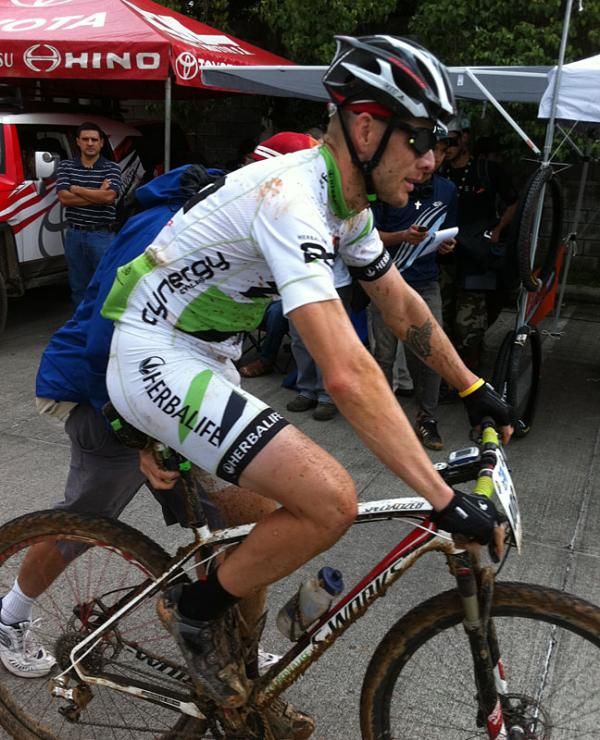 A Herbalife24 rider finishes up.