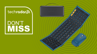 ProtoArc XKM01 CaseUp on a green background next to a TechRadar bade reading 'Don't Miss'