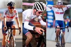 Tom Pidcock, Joe Blackmore and Cat Ferguson in British colours