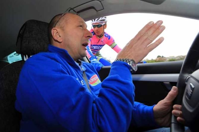 Maurizio Piovani and Filippo Pozzato discuss training