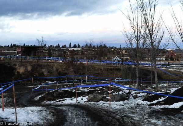 Snow is giving way to mud on the Bend Course