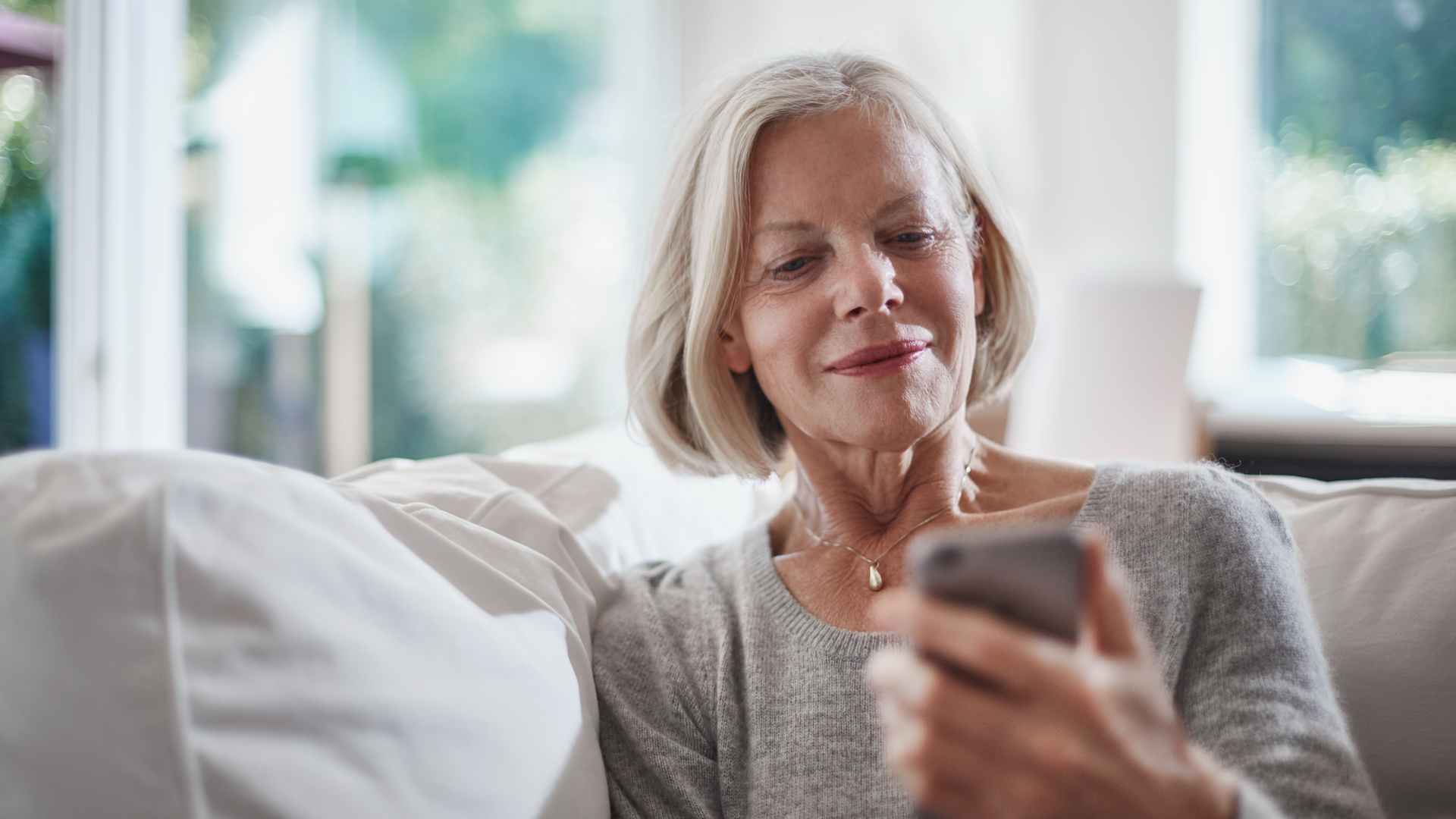 woman using phone
