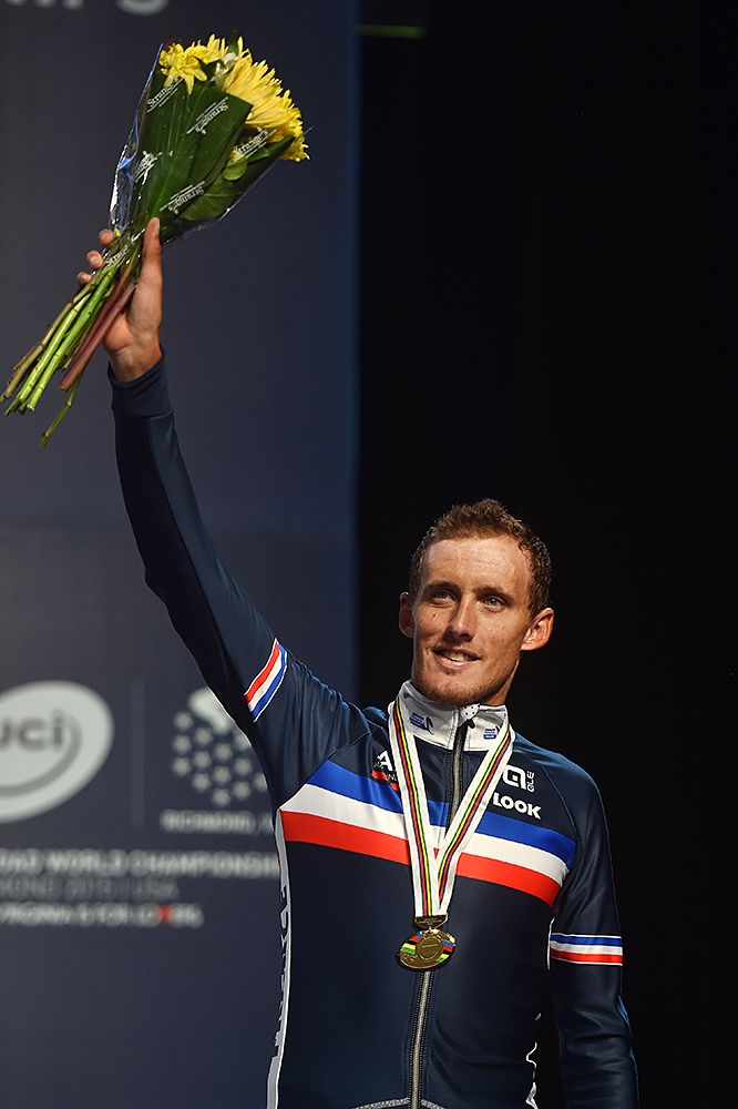 France's Jerome Coppel takes the bronze medal