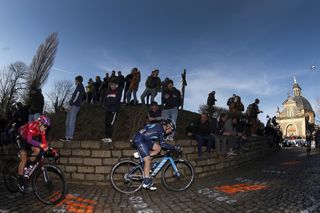 Omloop van het Hageland 2022 - 11th Edition - Tienen - Tielt Winge 128,2 km - 27/02/2022 - Annemiek Van Vleuten (NED - Movistar Team) Demi Vollering (NED - Team SD Worx) - photo Rafa Gomez/SprintCyclingAgencyÂ©2022