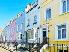 Row of colourful houses in Chelsea