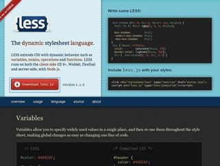 For an extensive rundown on all LESS has to offer, be sure to check out the site for documentation and updates