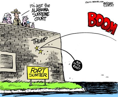 Political cartoon U.S. Alabama gay marriage