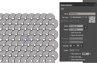 The Pattern Options dialog enables you to control how your pattern repeats