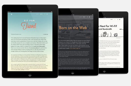 Featured post designs for the Karma blog