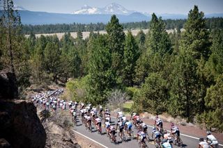 Several Cascade peaks provide the backdrop for the 2009 Cascade Cycling Classic.