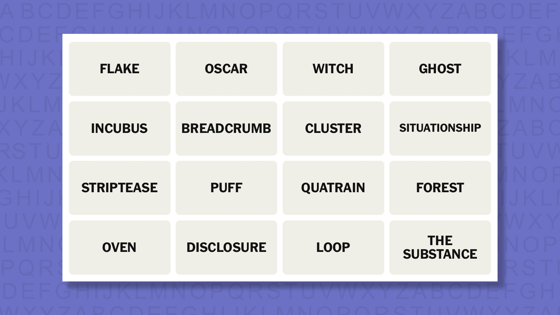 NYT Connections hints for game 1090 on a purple background
