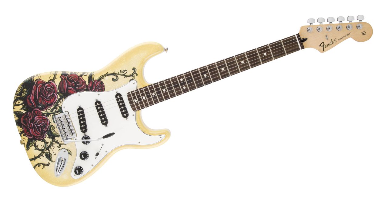 Fender Special Edition David Lozeau Art Stratocaster Rose Tattoo