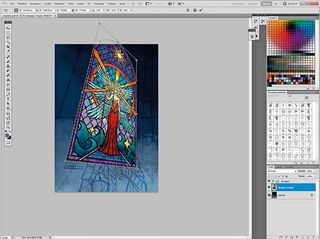 Paladin stained glass window