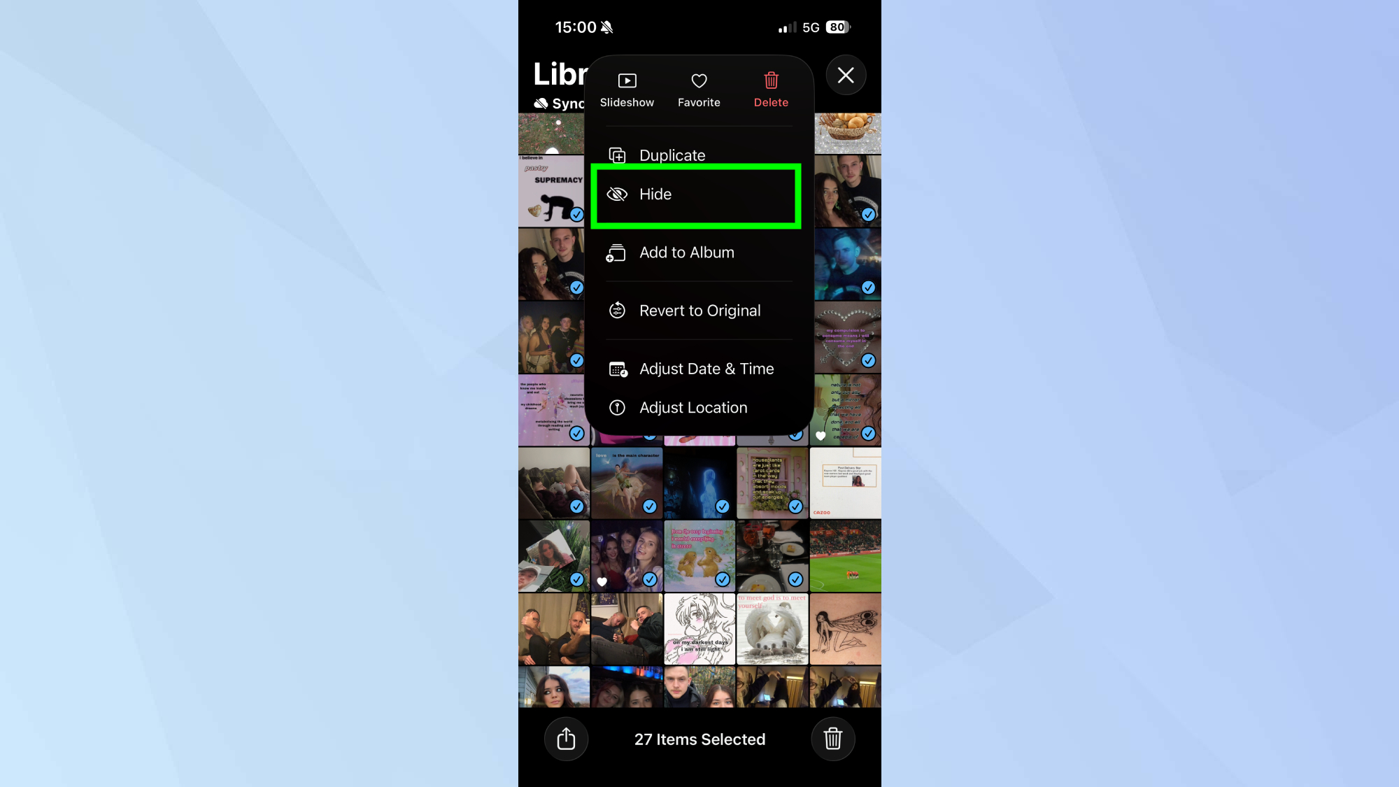Hiding multiple images on iPhone