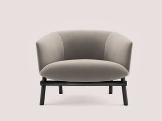 Chair by Federica biasi for Gallotti e Radice with soft forms in beige