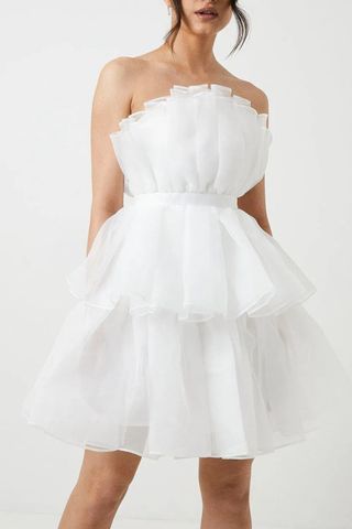 CoastOrganza Fan Bridal Mini Dress