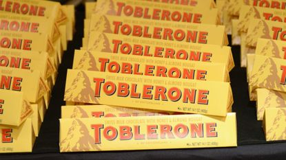 Toblerone on display at A Tour De France hosted by Dominique Crenn and Michel Richard as a part of the Bank of America Dinner Series during the Food Network New York City Wine & Food Festival Presented By FOOD & WINE at Hotel Plaza Ahtenee on October 17, 2014 in New York City