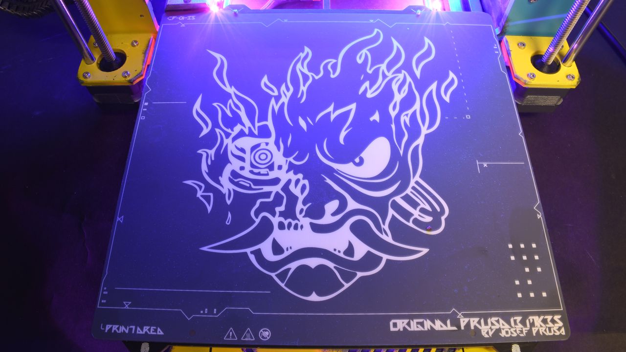 Prusa MK3S+ 3D printer with Cyberpunk modifications